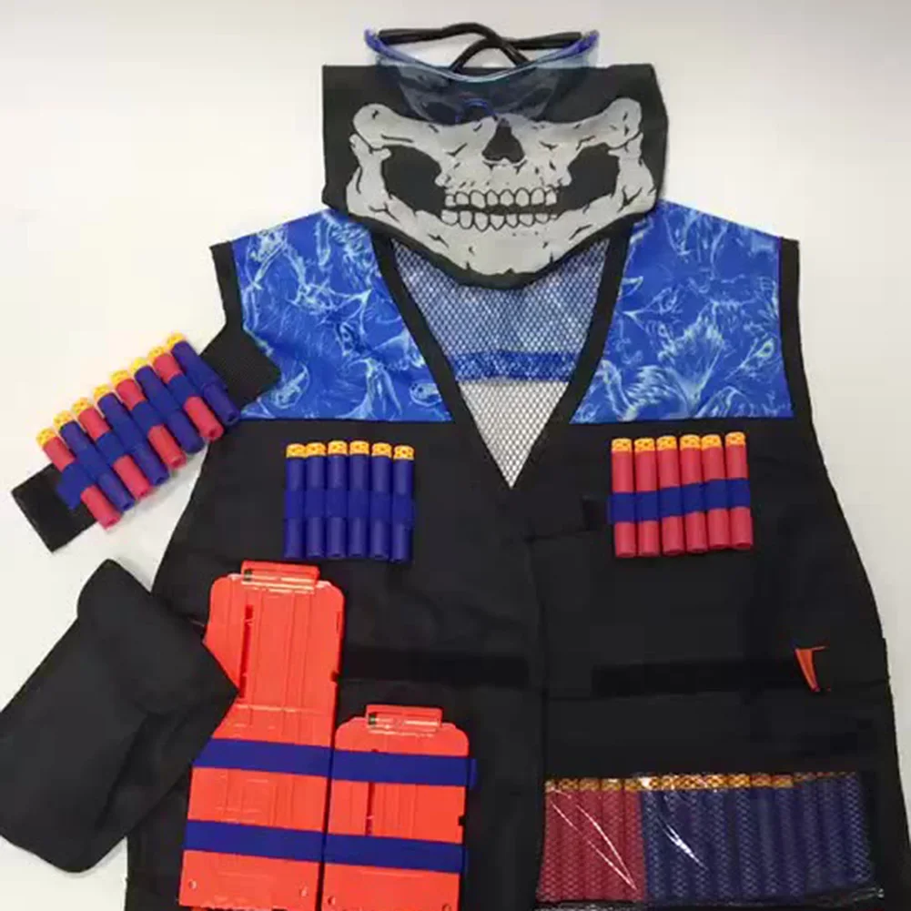어린이 조끼 세트 키트, NerF 언더셔츠 거치대 탄창, 야외 소프트 세트