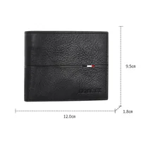 Slim Men Wallets New Short Zipper Card Holder Photo Holder Male Purse Simple Coin Pocket High Quality PU Leather Men's Wallet 2