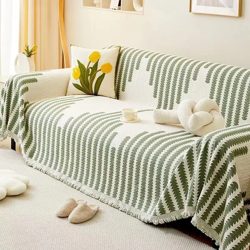 Luxury Thick Chenille Sofa Towel, Soft Anti-slip One-piece Full Cover Sofa Cover, Large Size Couch Covers 180x420cm 6