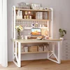 Desk Desktop Computer Desk Bookshelf Integrated Desk Simple Bedroom Student Learning Writing Table Home Des 1