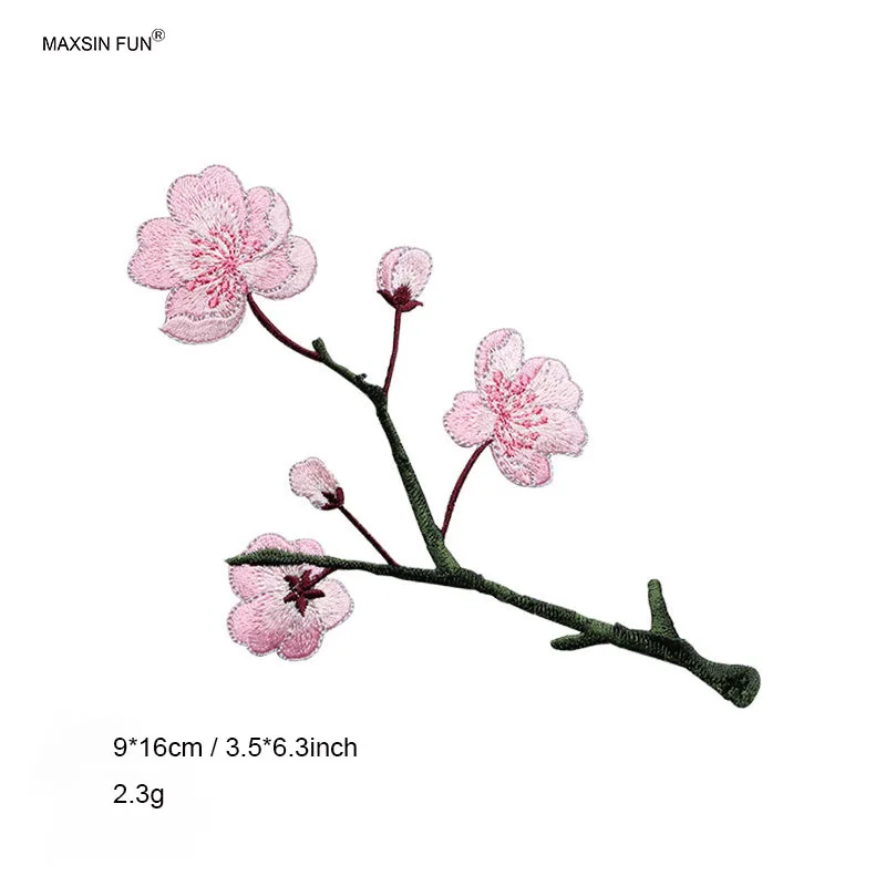 Begonia-Blumen-Aufnäher zum Aufbügeln, Dekoration im Retro-Stil, Heißklebstoff zur Reparatur kleiner Fehler in Kleidung, 2 Stück – Detail 13