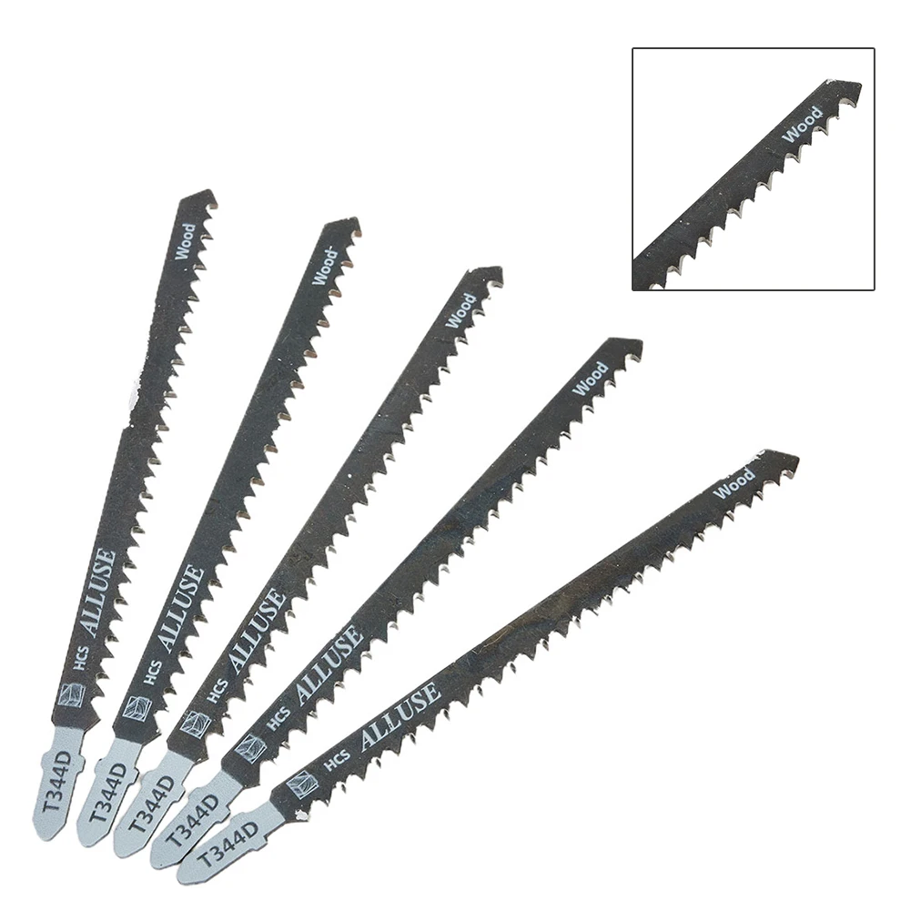 Jig Saw Blades 5PACK Jigsaw Blade Cutting Tools Wood Sheet Panels Extra Long 6T T344D 152mm Woodworking Tool Fast Straight Cutting