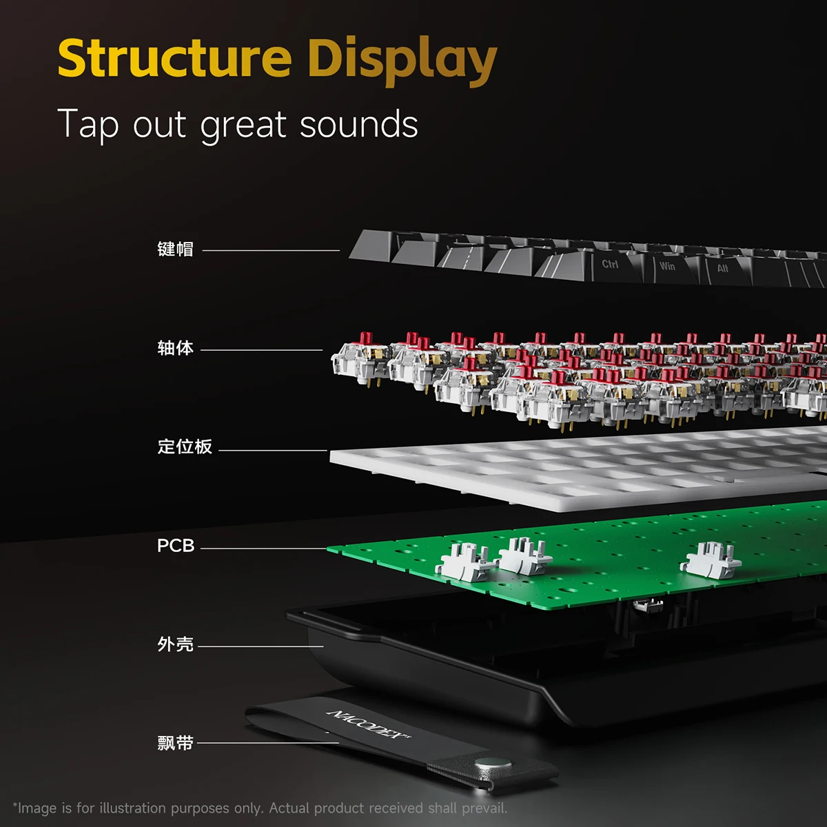 Ajazz Nk68 V2 Mechanical Keyboard Wired Keyboards 68keys 65