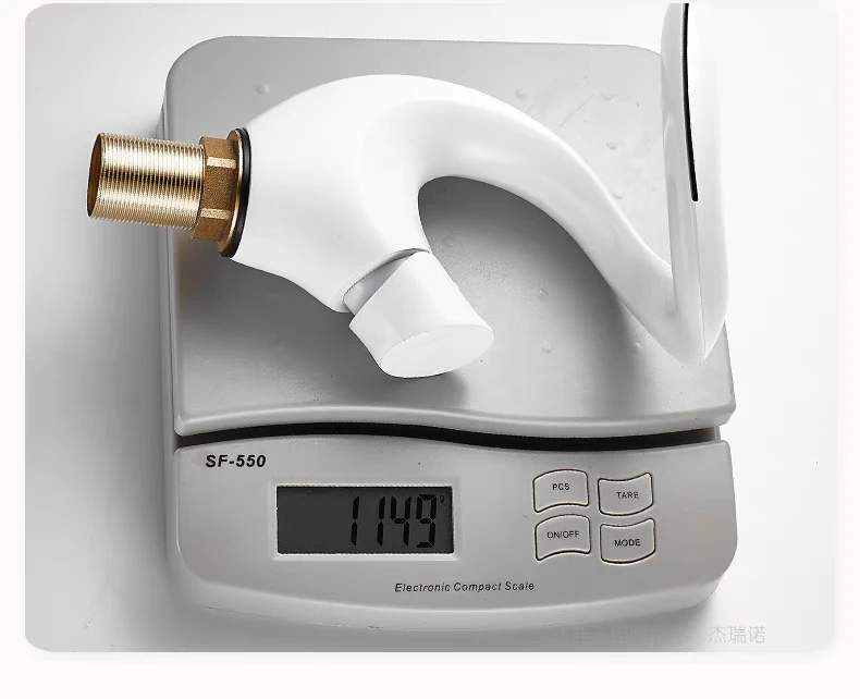 Waterfall Faucet Bathroom Basin Faucet Cold and Hot Brass Mixer Sink Taps White Black Torneira Banheiro Single Hole Deck Mounted