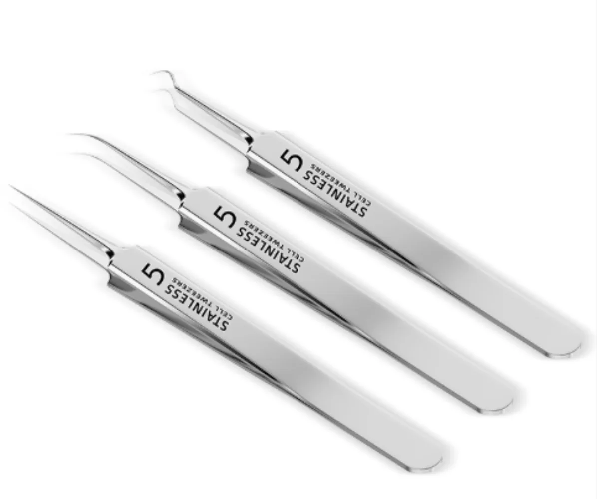 

Ultra-fine No.5 Cell Pimples Blackhead Clip 0.1mm Acne Needle Cell Deep Clean Tool Black Dots Pore Remover Tweezers Skin Care