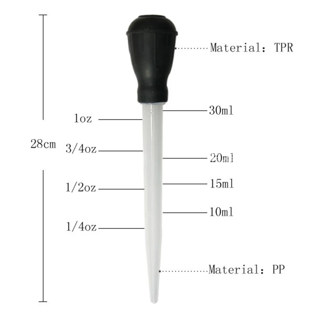 

2PCS Chicken Turkey Poultry BBQ Oil Drip Tube Plastic Oil Suction Tube Butter Tube Pipe Pipette Oil Dropper Tool 30ML