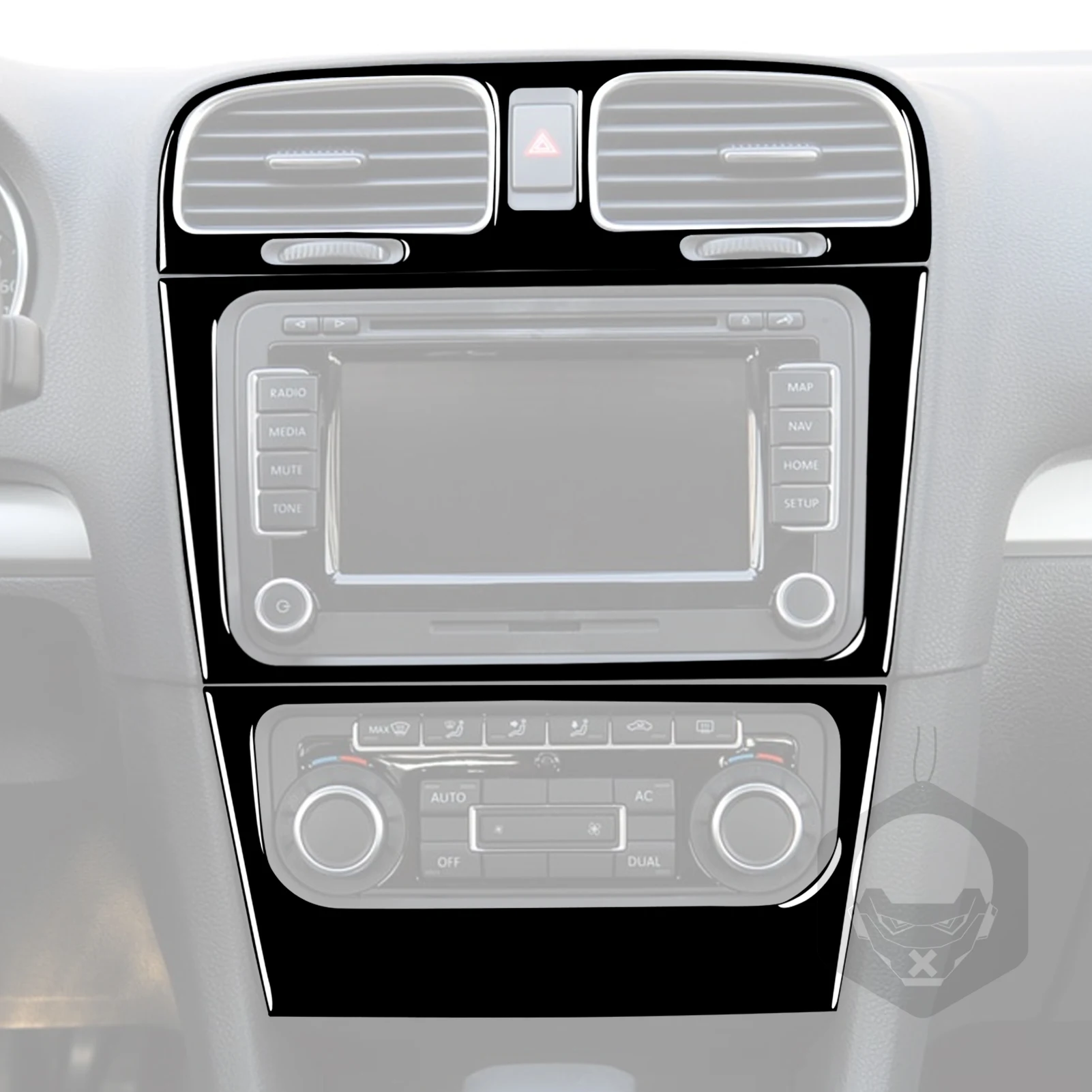 For Volkswagen Golf GTI R MK6 08-12 Piano Black Car Instrument