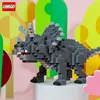 Linkgo Jurassic Dinosaur Mini Building Blocks Tyrannosaurus Rex Velociraptor Connection Micro Bricks Figure Toy For Kids 4