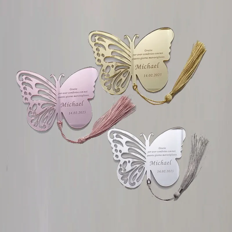 70 Pcs Acrylic Mirror  Personalized Invitation Card Wedding Birthday Decor Table Place Card For With Guest Name date