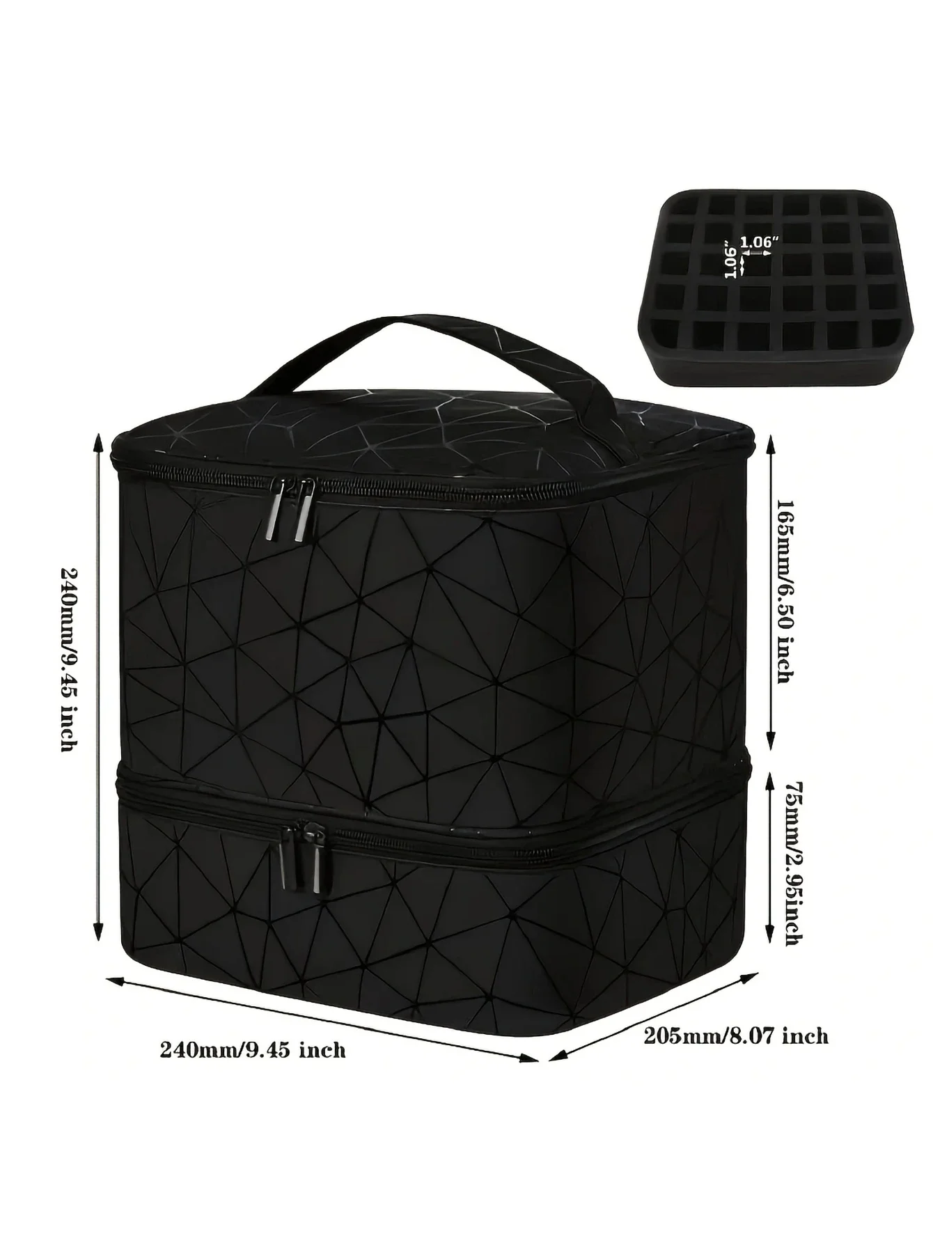 Women's Portable Double-layer Nail Polish Storage Bag Organizer Travel Essential Oil Storage Box Multi-function Bag makeup organizer cosmetic bag storage bag cosmetic storage bag makeup bag cosmetic case
