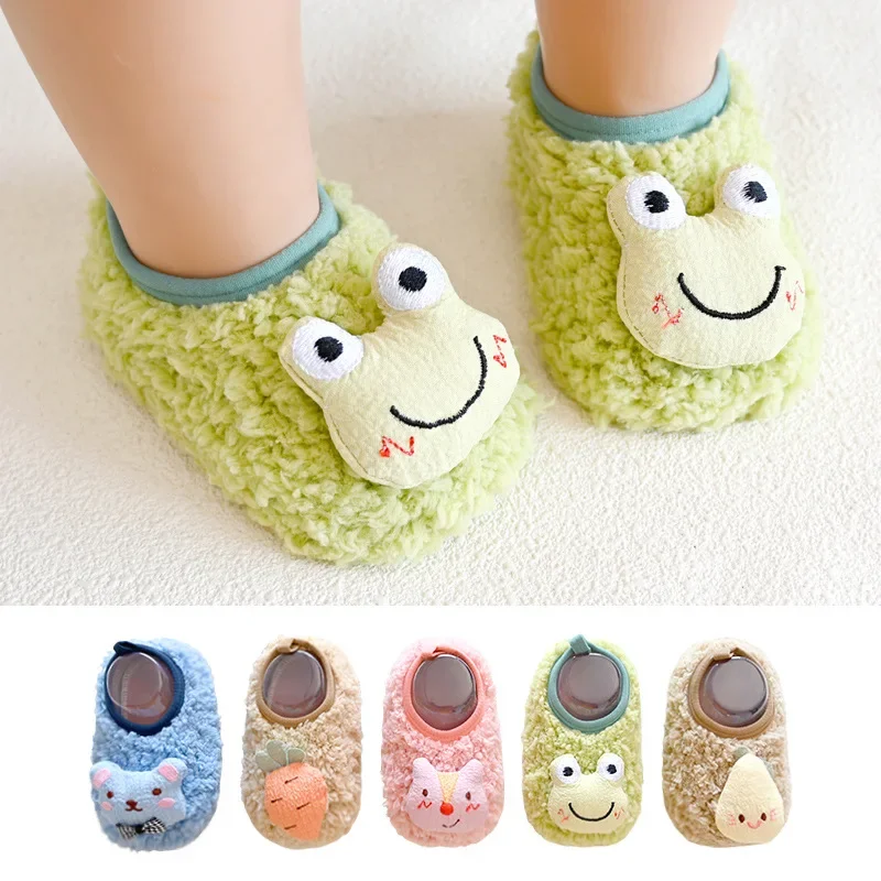 

Baby Floor Shoes Soft Soled Shoes Non-slip Cool Baby Men Women Spring and Autumn Winter Indoor Children's Velvet Toddler
