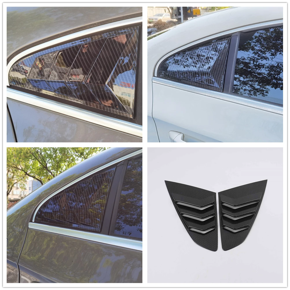 Per Volkswagen Vw Arteon Passat Cc 2009 2010 2011 - 2016 Abs Carbonio Lunotto Posteriore Triangolo Persiana Persiana Scoop Vent Cover Trim