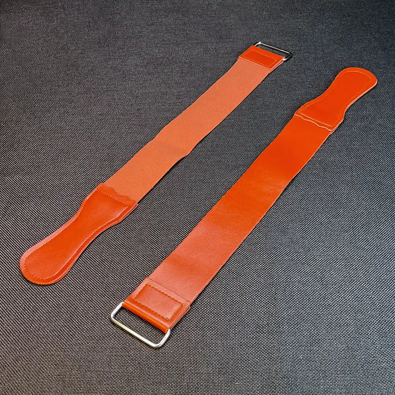 Cinghia per affilare in pelle per rasoio dritto Pelle da barbiere con composto per lucidatura, liscia - Strop per coltello da rasoio professionale - immagine 2