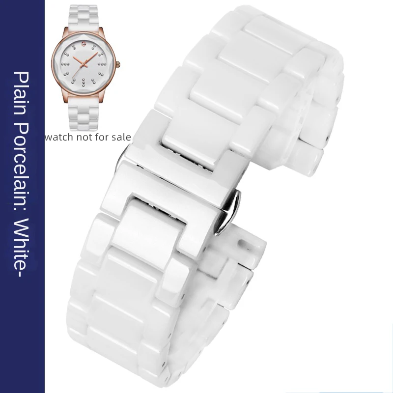Elegant Ceramic Metal Strap Bracelet with Tool Set - Available in Various Sizes and Colors