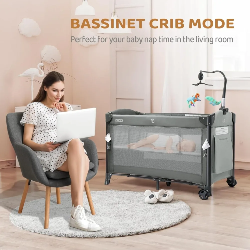 Baby Bedside Bassinet Playpen 4