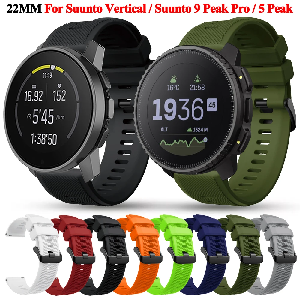 Correa de silicona para SUUNTO 9 PEAK, repuesto de correa de reloj SUUNTO 3  - AliExpress