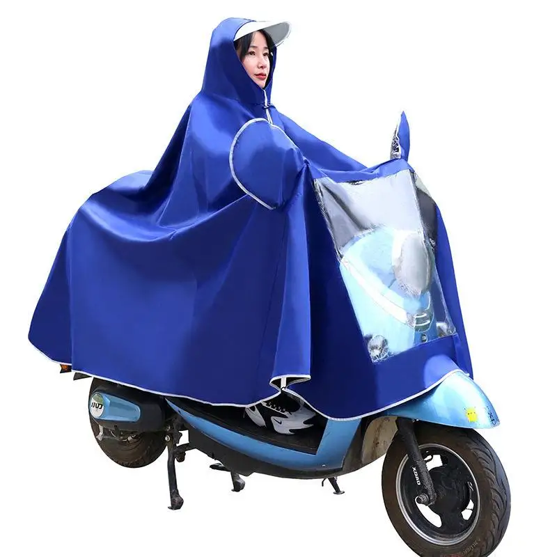 대형 전기차 우비 7XL 1인용 프린트 발덮개 오토바이 야외 성인 우비 판초