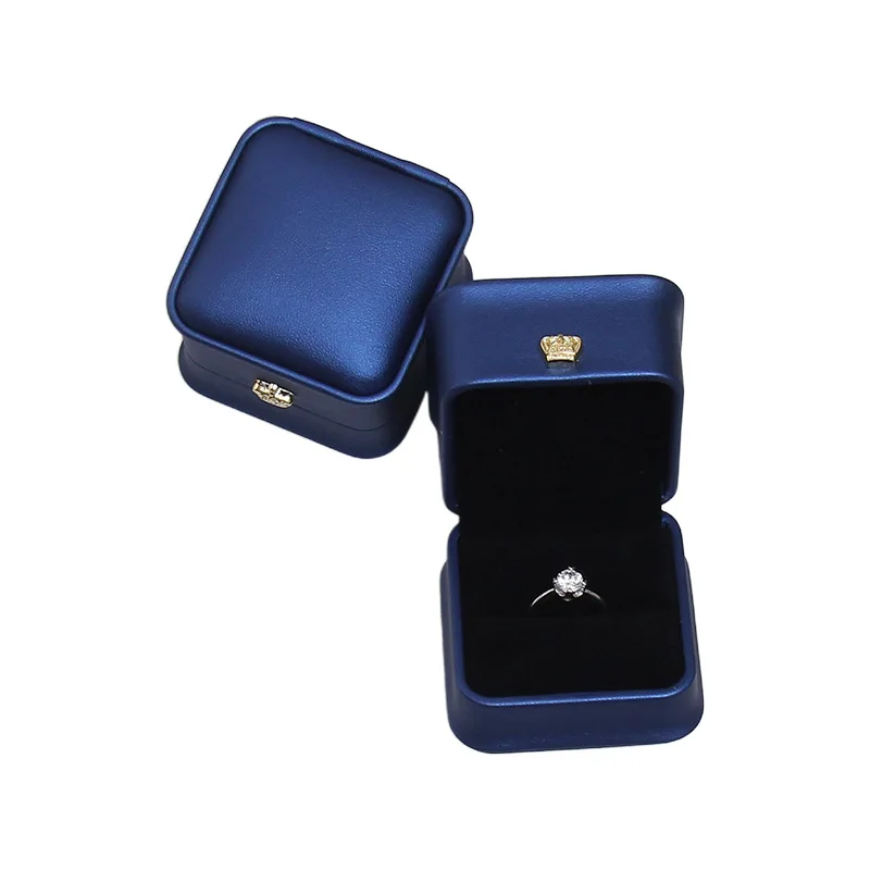 10Pcs Krone Form Schnalle Geschenk Organizer Kleine Tragbare Quadratische Lagerung Set Box PU Stoff Schmuck Armband Halskette Großhandel – Detail 5