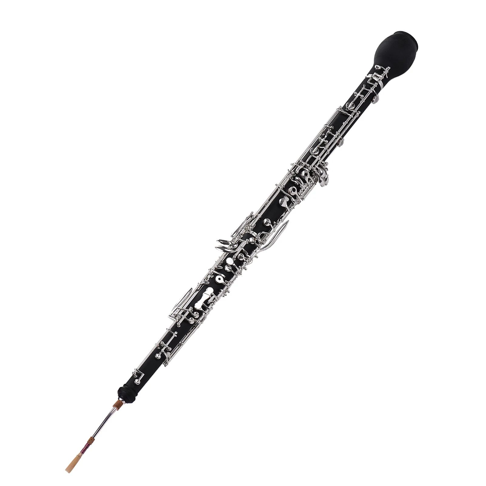 Professional English Horn Alto Oboe F Key Synthetic Wood Body Silver-plated Keys Woodwind Instrument with Reed Case Accessories