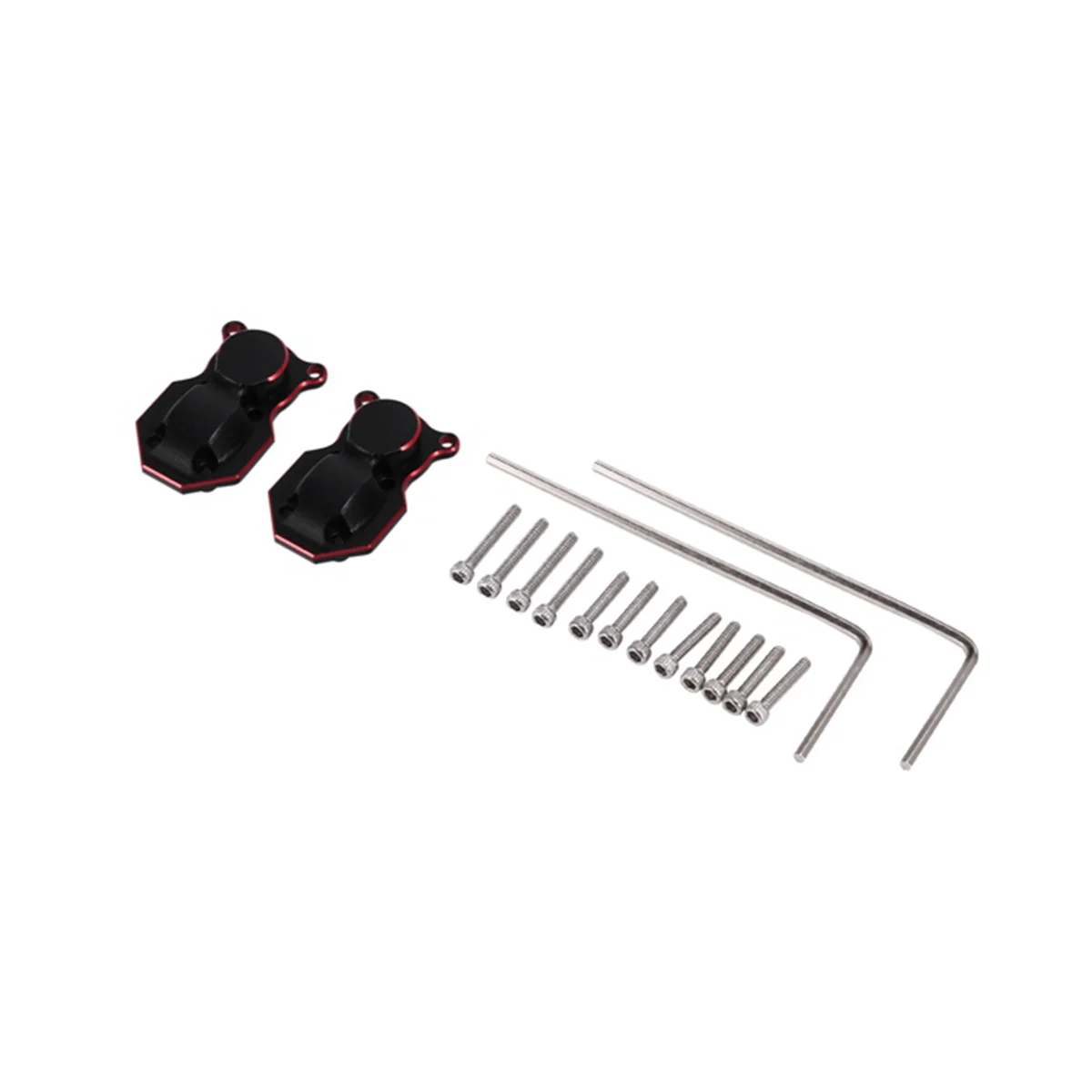 

2Pcs Metal Front and Rear Axle Differential Covers Differential Covers for Axial SCX24 1/24 RC Track Car Upgrade Parts