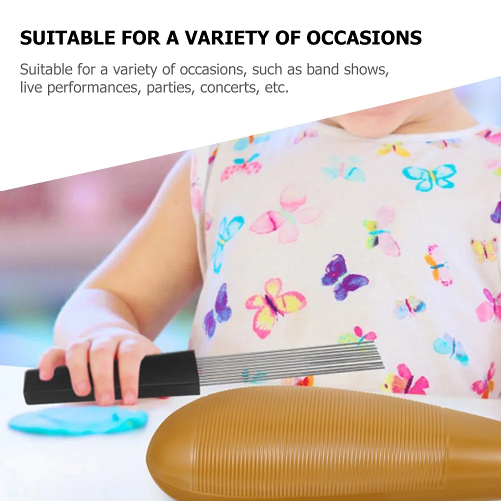 Guiro Metal Scraper Latin Instrument Brush Comb-Style Scraper Brush Anti  Slip Guiro Scraper Brush With Handle For Evening Party - AliExpress