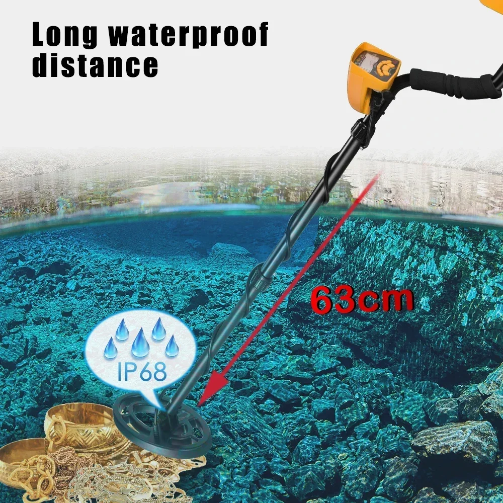 MD6250 Professional Metal Detector High Performance Underground Metal Detector Hunter Underwater Detect Jewelry Coins All