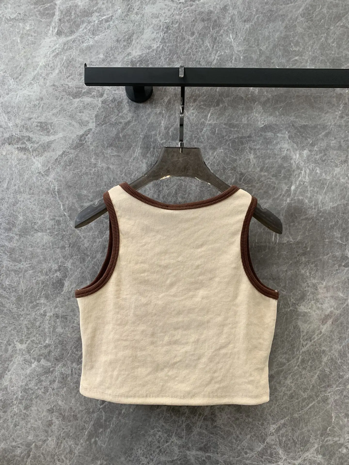 

24 New Spring And Summer Personality Fashion Cotton Thread Short Short-Sleeved T-Shirt Reduction Thread Texture Round Neck Short