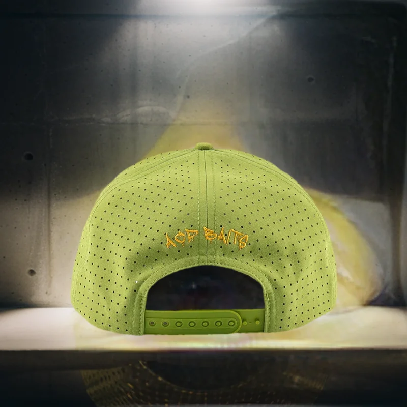 Stylish Golf Hat Laser Cutting Hole Design with Flat Embroidery Curved Brim Waterproof Cap Unisex Adult