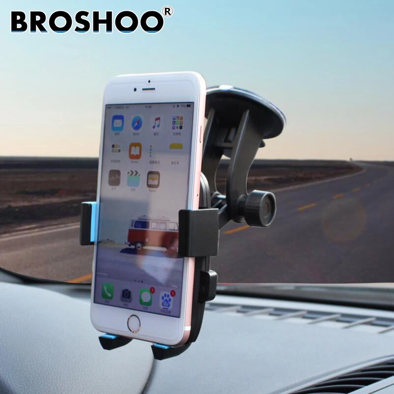 BROSHOO 2 in 1 Car Styling Car Air Outlet Multi-function Mobile Phone Holder Stand Adjustable Support 57mm-80mm 360 Rotate