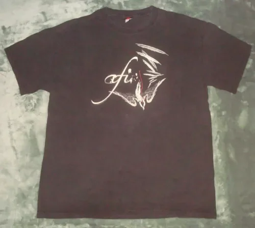Maglietta Vtg 2006 Afi A Fire Inside Rock Band Tee Cinder Block Bird Print Maniche Lunghe O Corte Nere