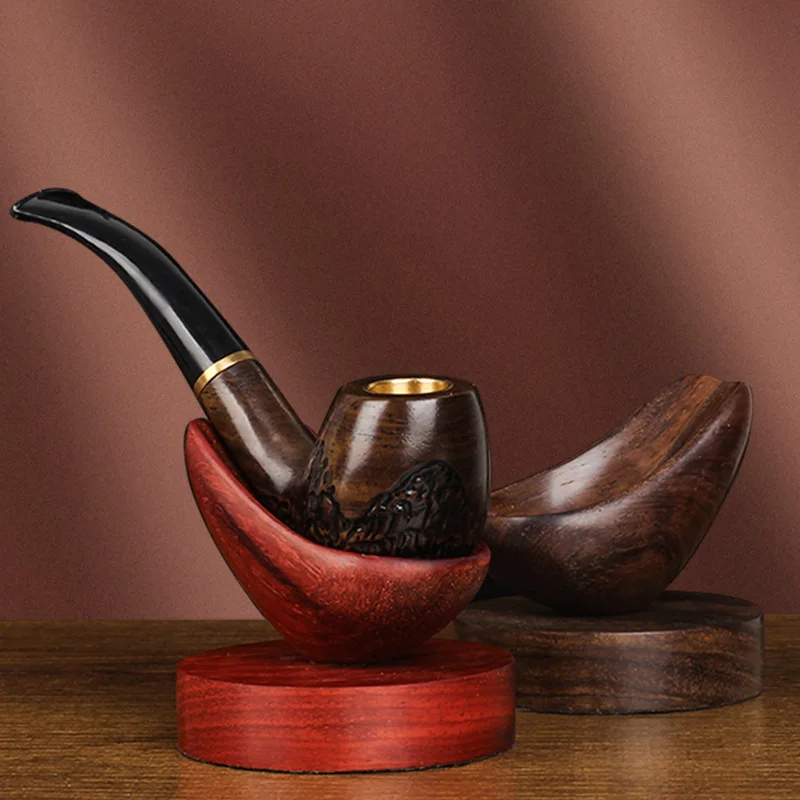 

Solid Wood Creative Spoon Type Pipe Holder Pipe Display Stand Smoking Accessories