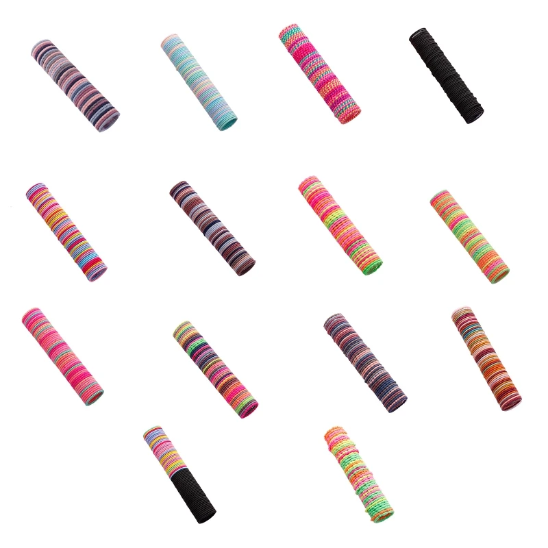 

50 Pieces No-metal Hair Elastics Hair Ties Ponytail Holders Hair Bands