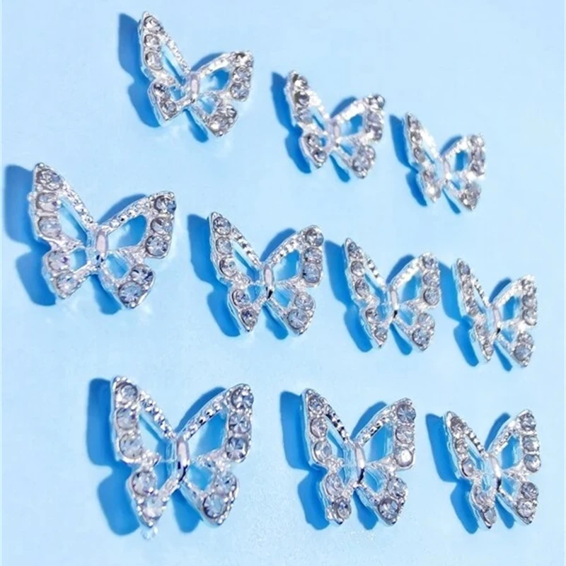 

20Pcs/10pcs Cute Nail Butterfly Designer Charms Retro Alloy Rabbit Irregular Fame Nail Art Jewelry For Nails Decoration Supplies
