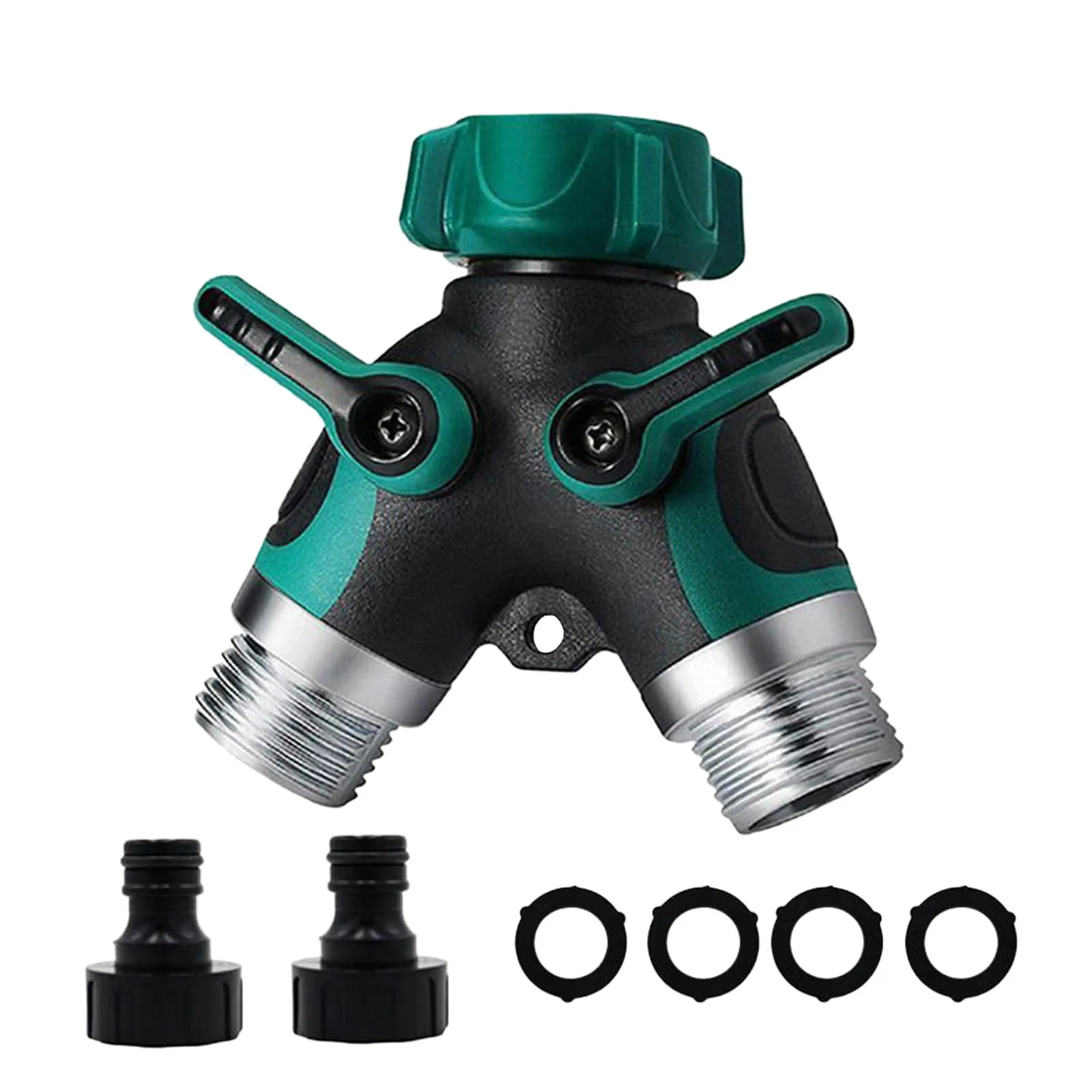 

Garden Hose Y Shape Connector 2-Way Tap Adapter Quick Joint Kit With On Off Valve Water Hose Diverter Irrigation Appliances