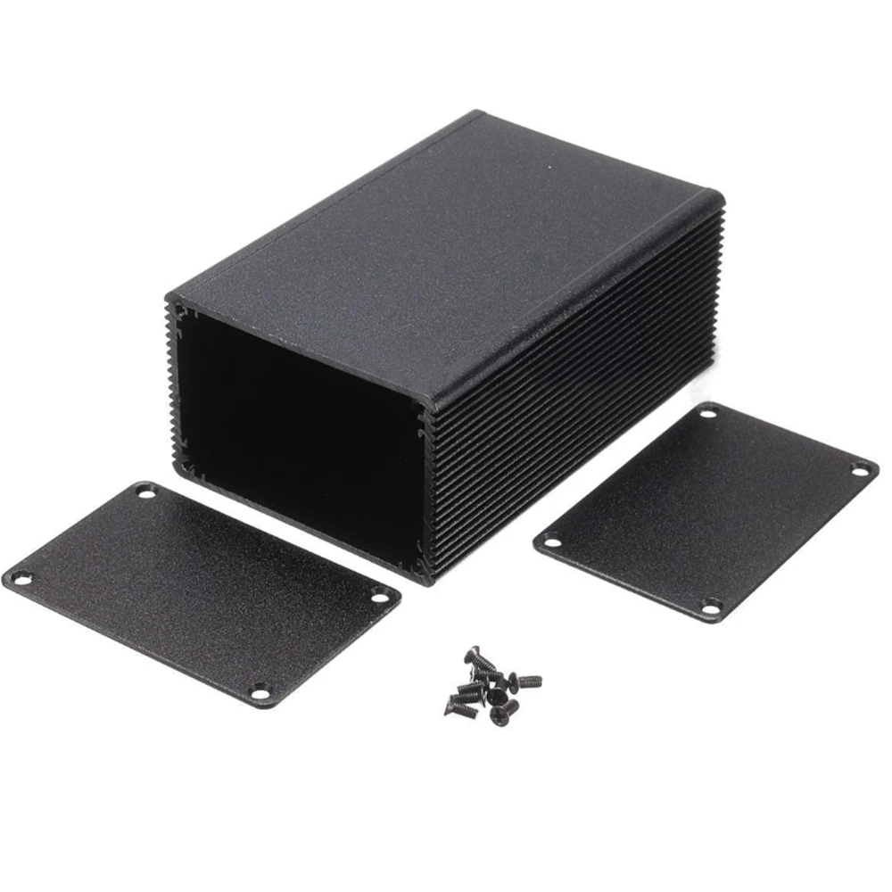 Black Aluminum Electronic Box Instrument Meter Enclosure Case