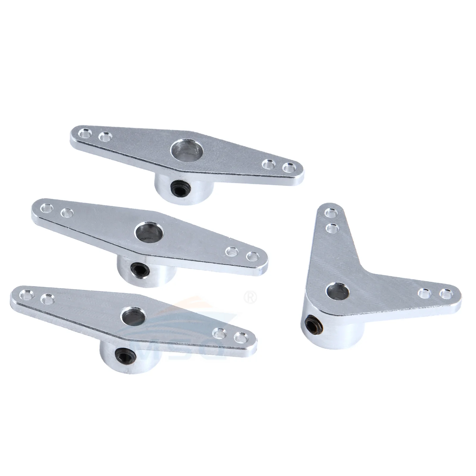 Bras de direction en alliage pour bateau RC, bras simple avec trous d'axe de 4, 5 et 6 mm.