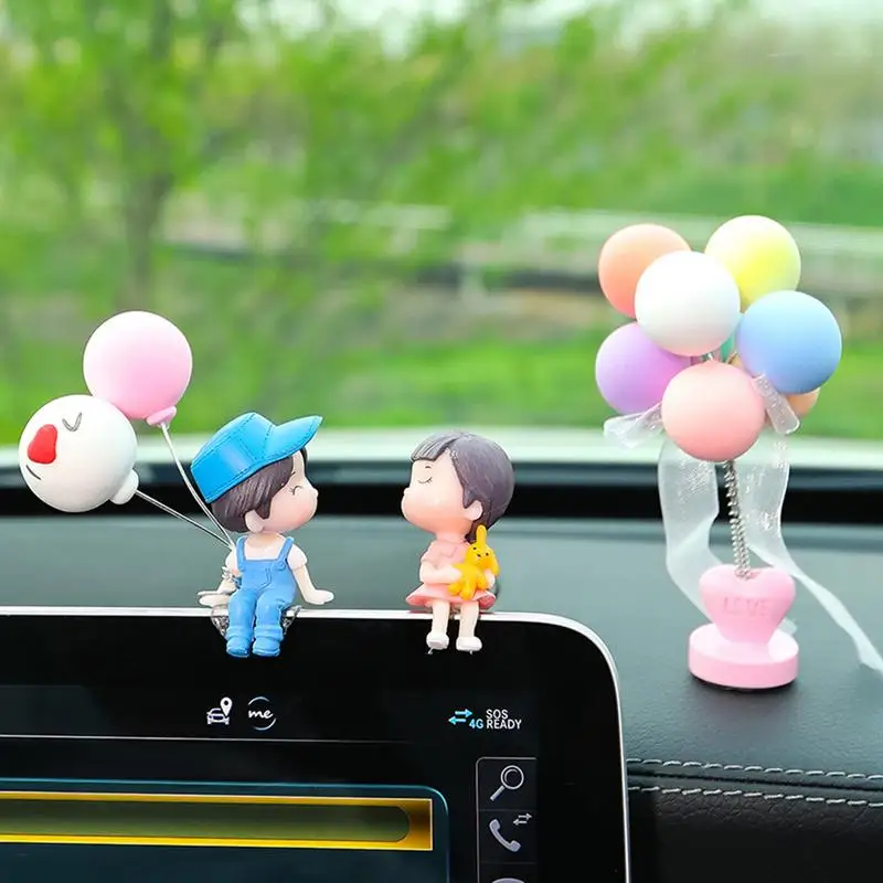 Auto Simpatico Cartone Animato Coppie Action Figure Coppie Azione Interni Cruscotto Palloncino Coppie Ornamento Amanti Del Bacio Accessori Per Auto