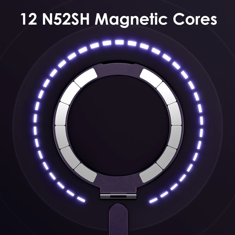 Strong Magnetic Stand Holder Phone Case For Iphone 11 12 13 14 15 Pro Max 14 15Plus With Rotatable Invisible Metal Bracket Cover