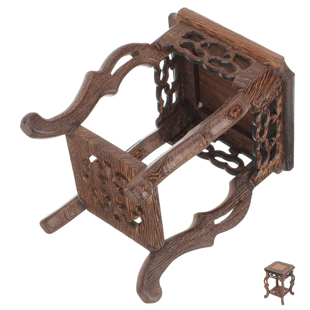 

Wood Potted Plant Stand Antique Vase Stool Vintage Plant Pot Riser Aquarium Table Oriental Furniture Holder Chinese Flower Pot