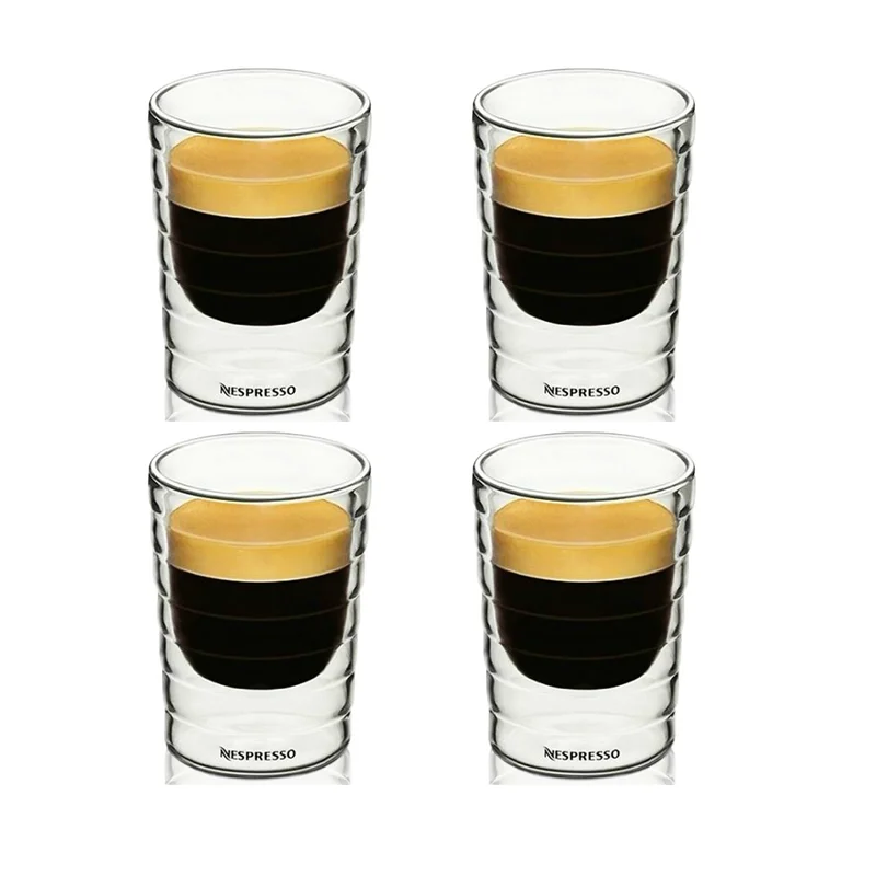 Handmade Double Wall Glass Coffee Mug 85-350ml Thermal Travel Drinkware