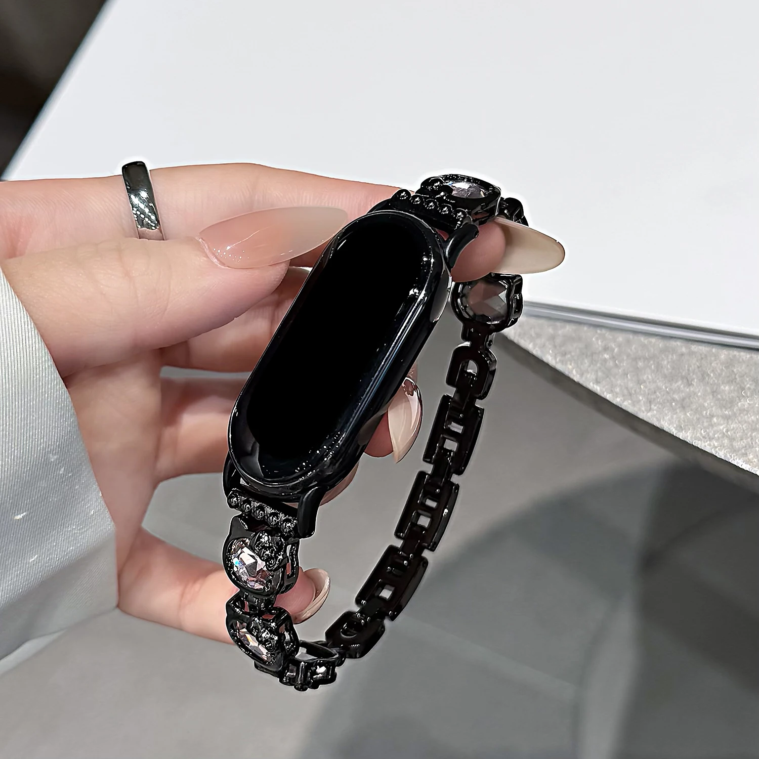 Interessantes, mit Diamanten eingelegtes Katzenarmband für Xiaomi Band 8 9 8/9 Pro Mädchenarmband Ersatzarmband für Redmi Watch 4 5 – Detail 7