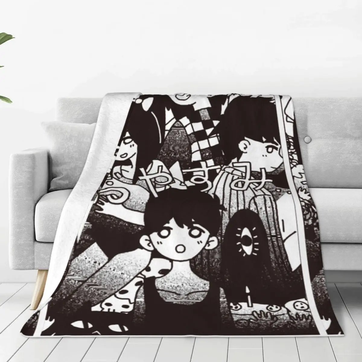 

Одеяло Фланелевое с постером Omori, 125x100 см