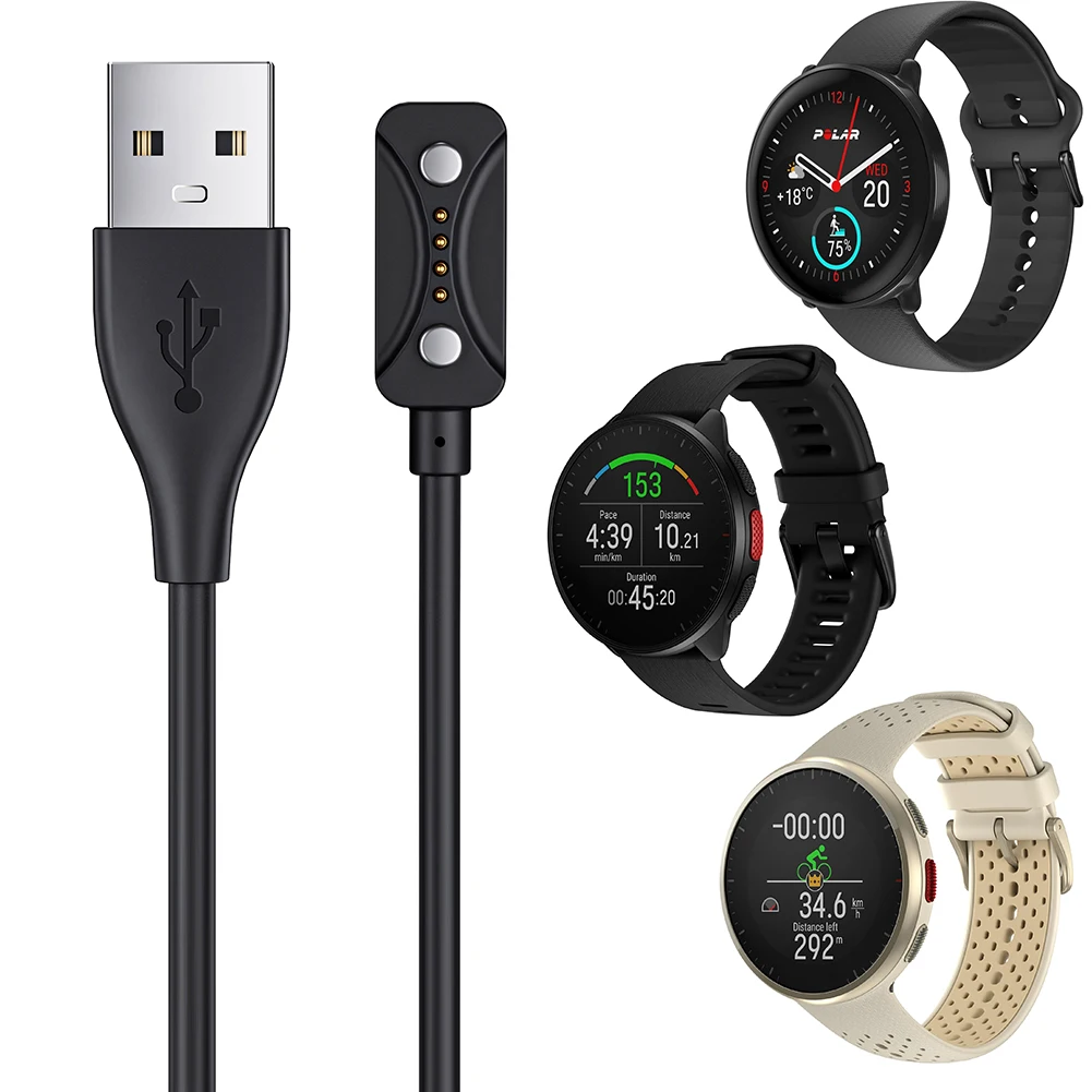 Cavo di ricarica da 1 m compatibile con Polar Vantage M3, Polar Grit X2 Pro,Polar Pacer, Polar Pacer Pro, Polar Ignite 3, Polar Vantage V3, da USB-A a caricatore magnetico Polar