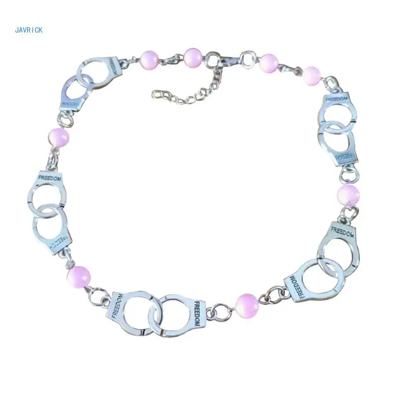 

Fashion Pearls Handcuff Choker Necklace Y2K Necklace for Women Punk Accessories