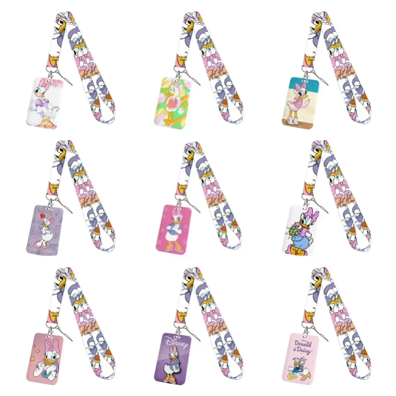Disney Cute Kids Keychain Mobile phone lanyard Keychain Office ID Card Pass Lanyard buckle Badge Card Holder 0330 1