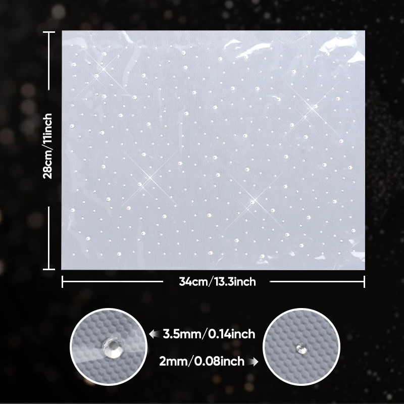 QIAO 1/2/4개 글리터 핫픽스 라인스톤 열전사 스티커, DIY 공예, 의류 장 간편하게 붙이는 열전사 비닐