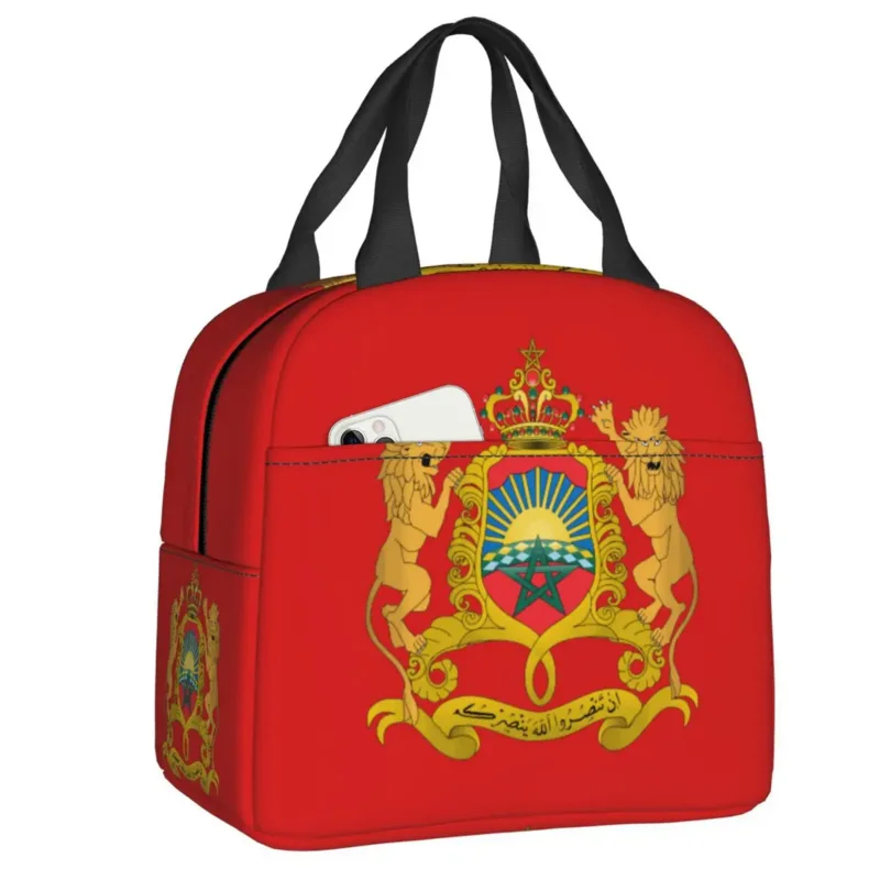 

Kingdom Of Morocco Box Leakproof Thermal Cooler Food Insulated Lunch Bag for Women School Work Picnic Reusable Tote Bags