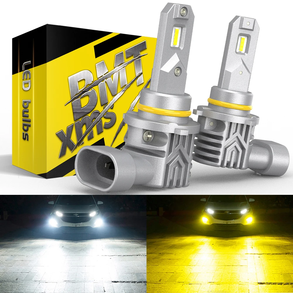 

BMTxms H11 LED Fog Light Bulbs H8 H9 9006 HB4 9005 HB3 LED 12V DRL Car Dual Color Switchback Auto Lamp 6500K White 3000K Yellow