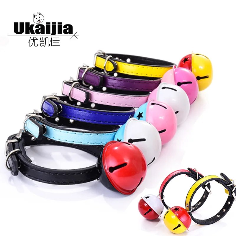 

Factory Direct Sales Pet Bell Collar Two-Tone Large Bell Kitty Collar Teddy Pet Leash Dog Leash in Stock Wholesale