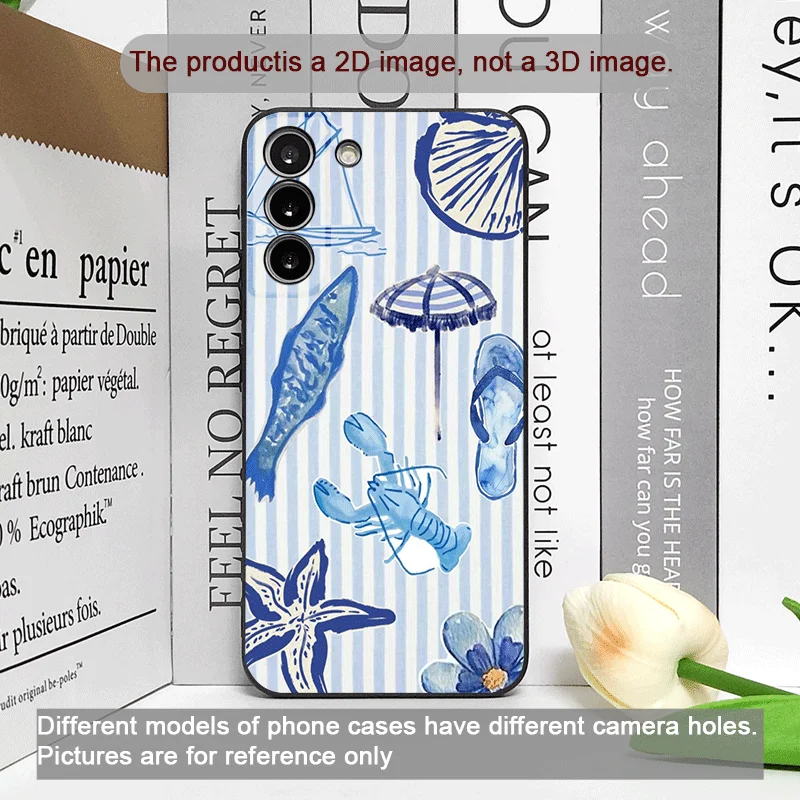 Vibrant Marine Life Phone Case with Funny Sardines Design
